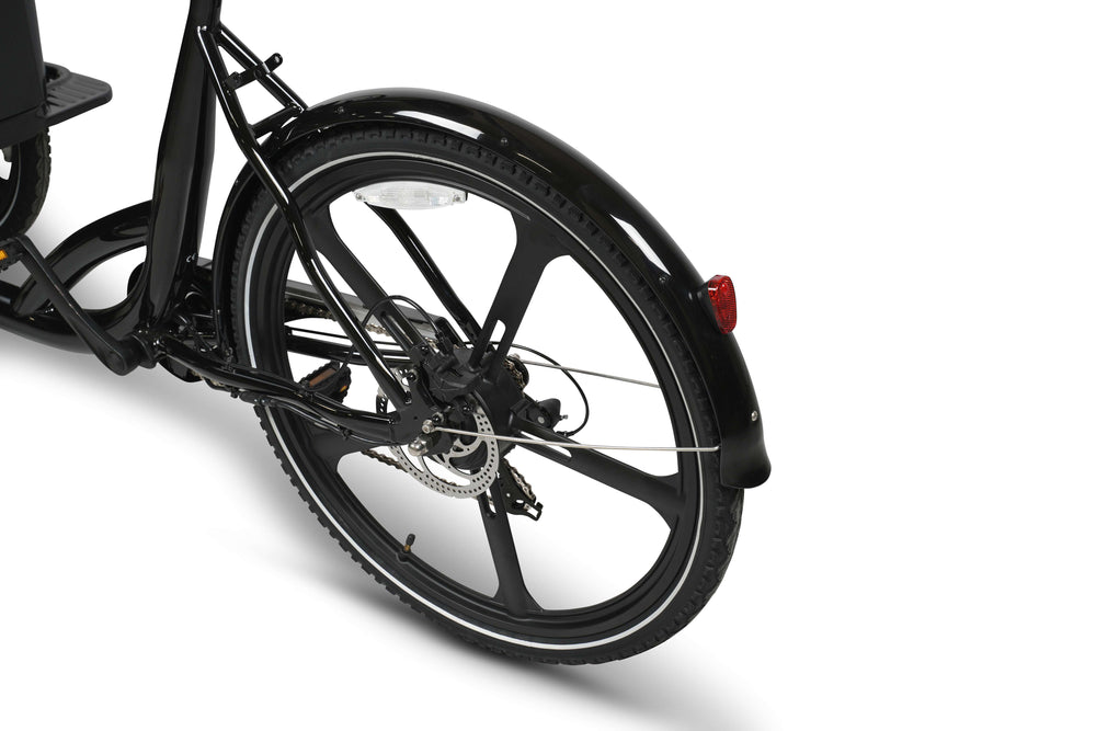 Baghjulet på Lille Klaus ladcykel fra EventyrCykler
