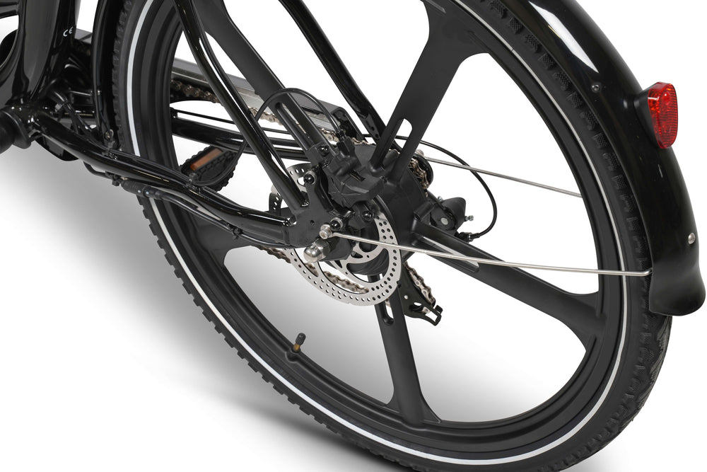 Baghjulet på Lille Klaus ladcykel fra EventyrCykler