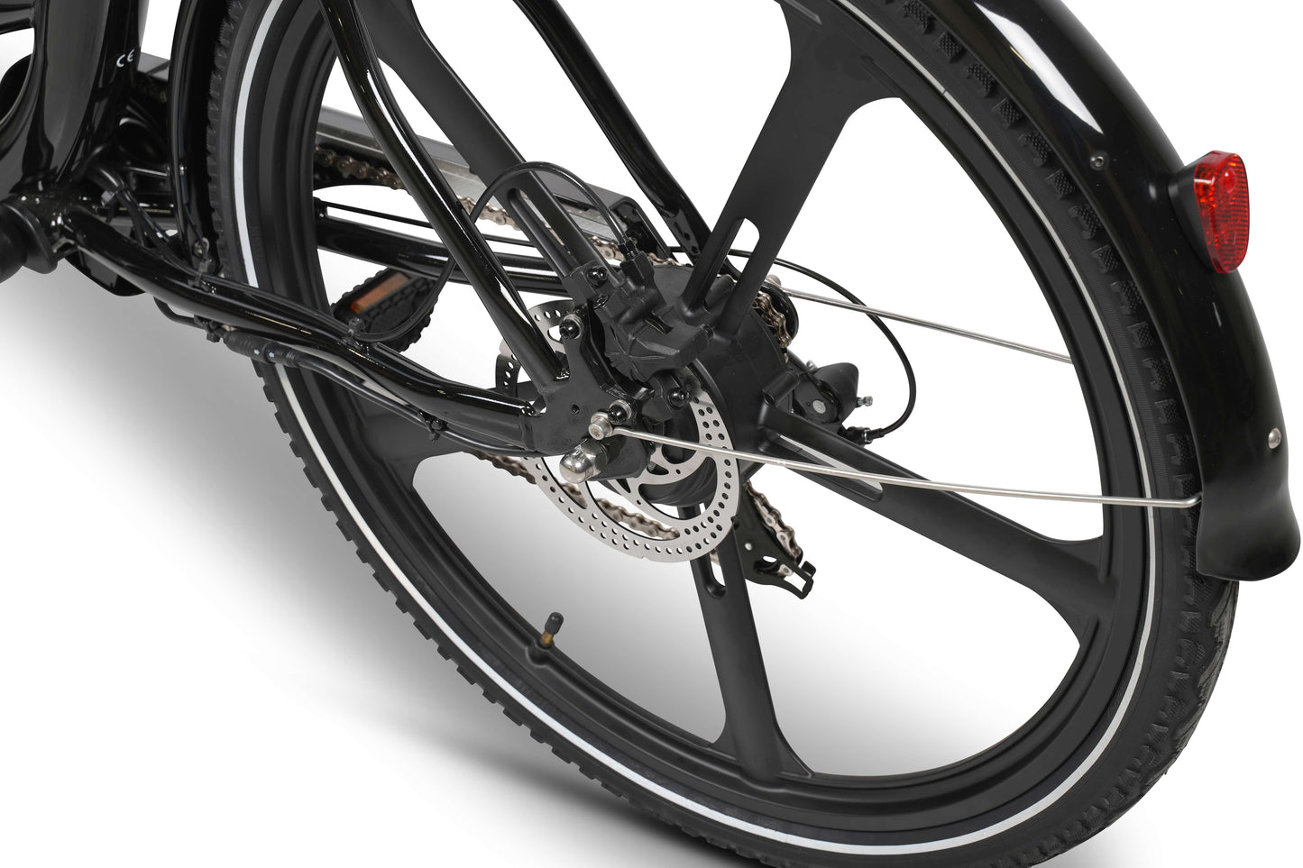 Baghjulet på Lille Klaus ladcykel fra EventyrCykler