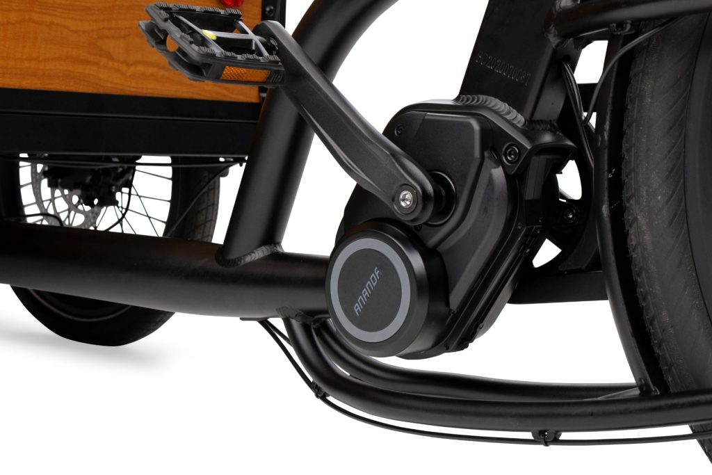 Close-up af motor på el-ladcykel fra EventyrCykler