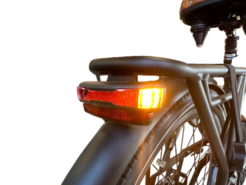 Blinklys på Rejsekammeraten ladcykel fra EventyrCykler
