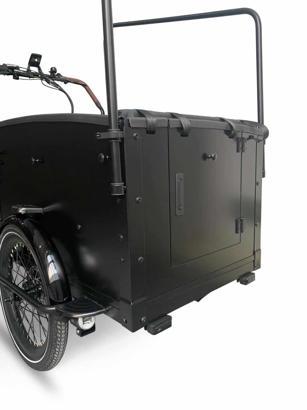 Dør på ladkassen på Fyrtøjet el-ladcykel fra EventyrCykler