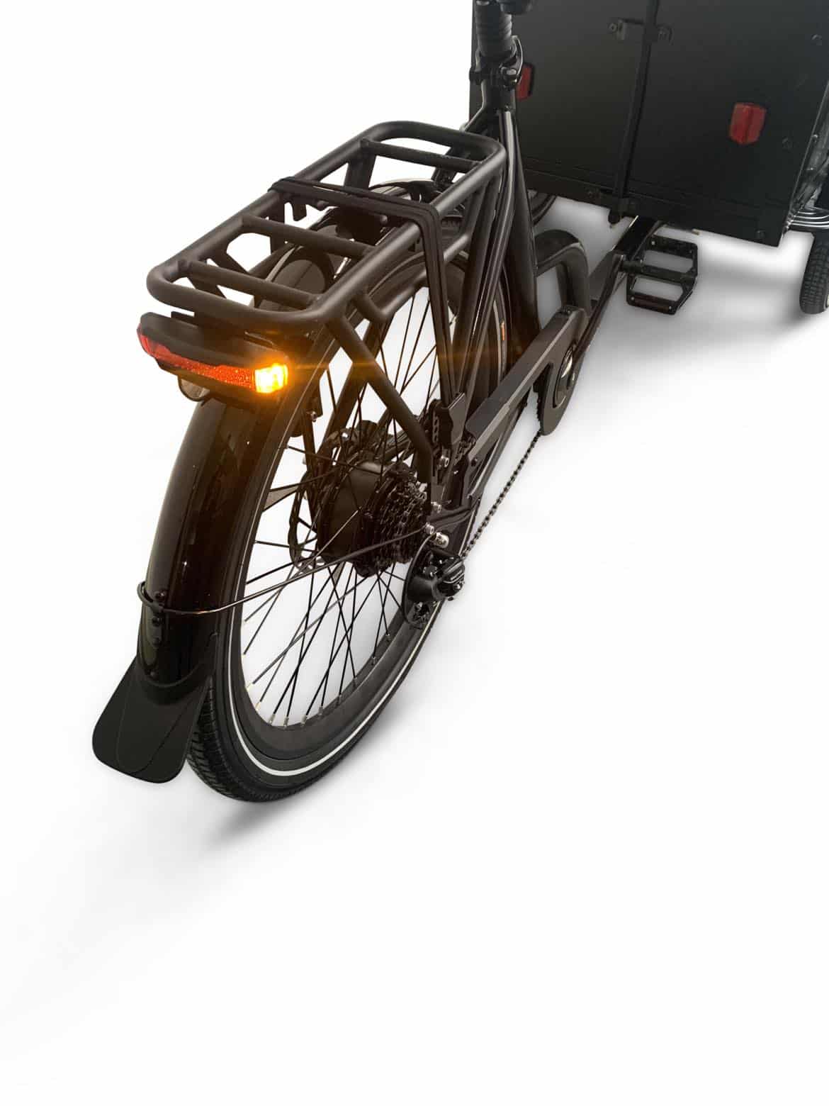 Baghulet på Fyrtøjet el-ladcykel fra EventyrCykler