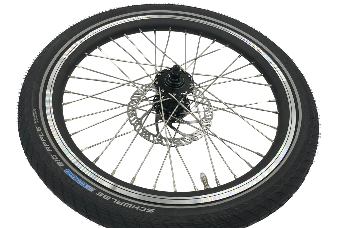 20'' komplet forhjul til Tommelise el-ladcykel fra EventyrCykler