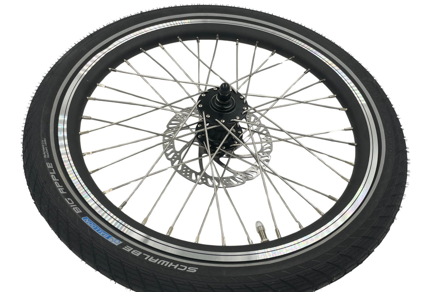 20'' komplet forhjul til Tommelise el-ladcykel fra EventyrCykler