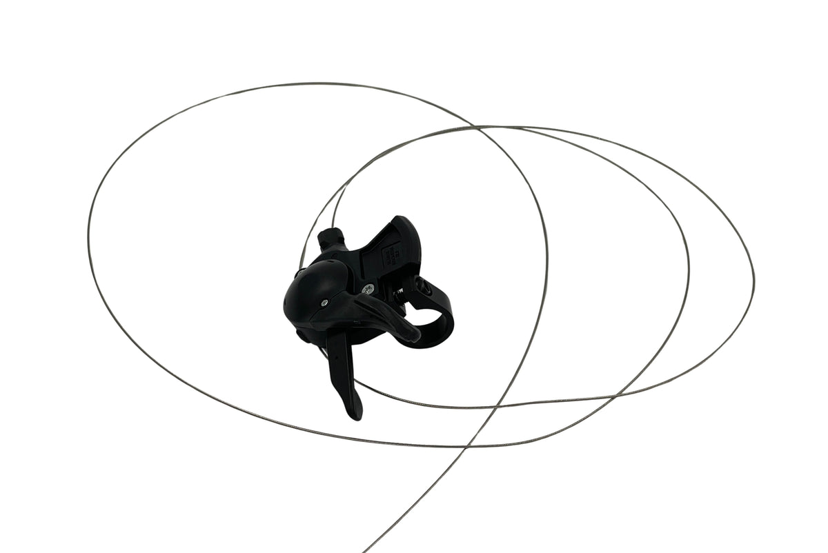 Sort Shimano gearskifter til ladcykler med kabel