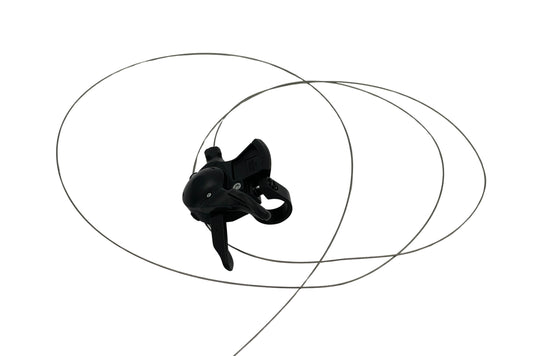 Sort Shimano gearskifter med kabel