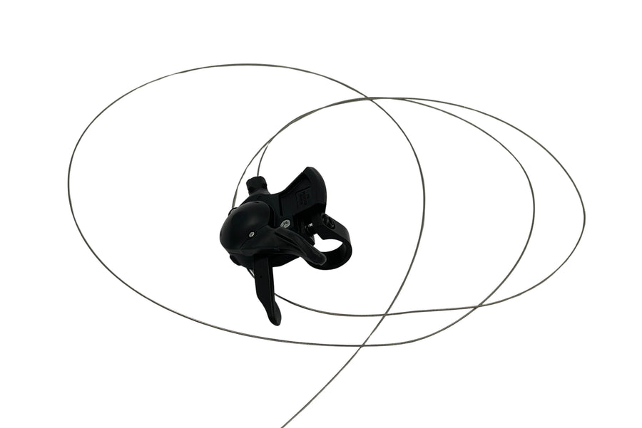 Sort Shimano gearskifter til ladcykler med kabel