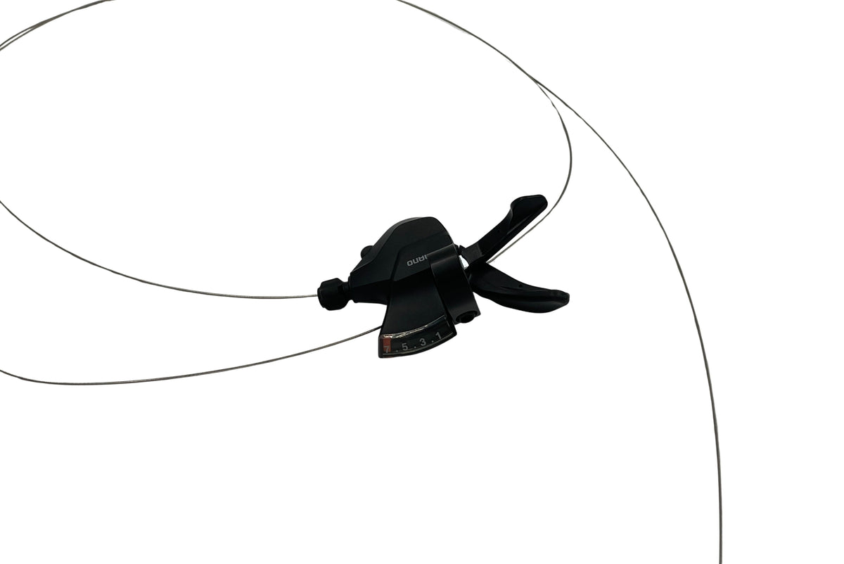 Sort Shimano gearskifter til ladcykel med kabel