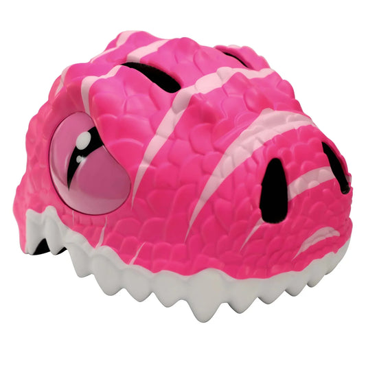 Pink dinosaur cykelhjelm til børn